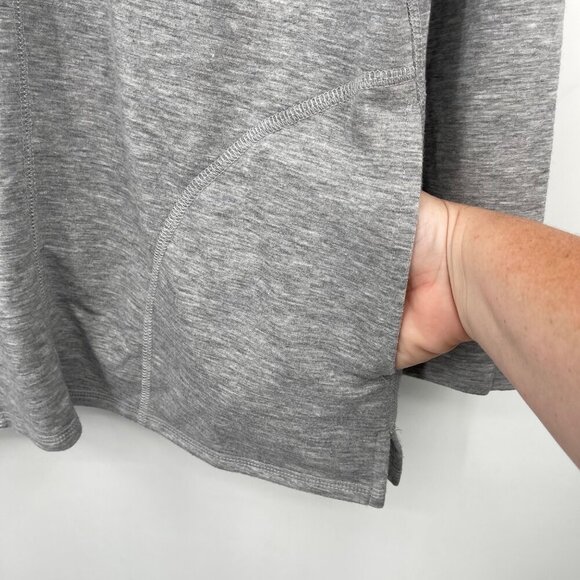 Belle by Kim Gravel Luxe French Terry Change of Seasons Tunic Women's S Grey - Picture 2 of 9